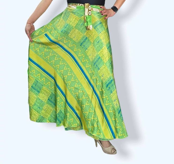 Saias reversíveis de seda indiana