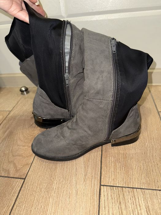 Как новые PRIMARK Нат.Замша. 37р. Ботфорты весна осень