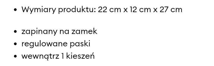 Nowy plecaczek dla dziecka