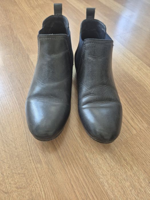 Botki Lasocki granatowe 36 skóra