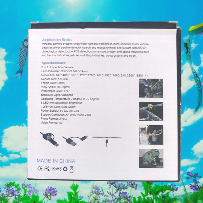 Камера Endoscope довжина 2 метри ширина камери 7mm під android