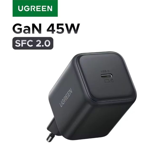Зарядний пристрій Ugreen 20w, 30w, 45w. Швидка зарядка GaN PD
