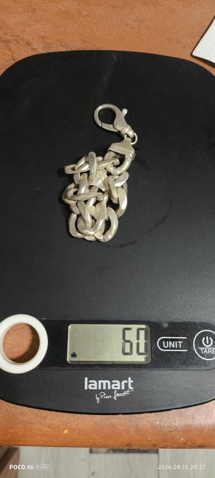Srebrna bransoletka męska 60gr/22cm