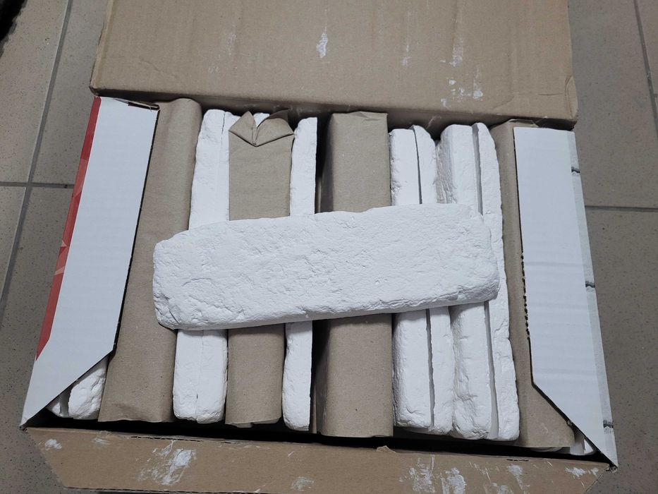 Płytki ozdobne - bielona cegła