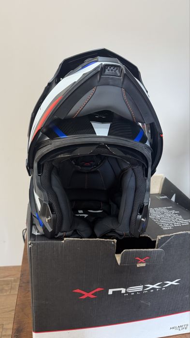 Capacete NEXX X.WED2 – Preto, Azul e Vermelho | Tamanho M
