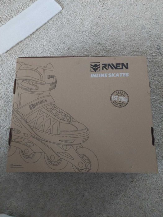 Regulowane rolki łyżwy 2w1 RAVEN Helixi 34-37 dwa kółka przednie LED