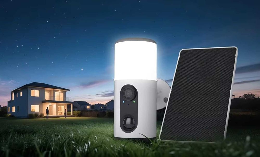 Wi-Fi Камера - Світильник Anran Zoom 3MP сонячна панель акумулятор 5000 mAh