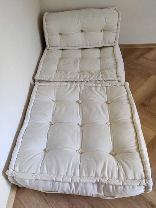 Sofa modułowa Yebel SKLUM, bawełna, 100x100cm, kremowa, bardzo wygodna