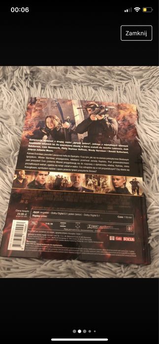 Nowa płyta Dvd igrzyska śmierci kosogłos cześć 1