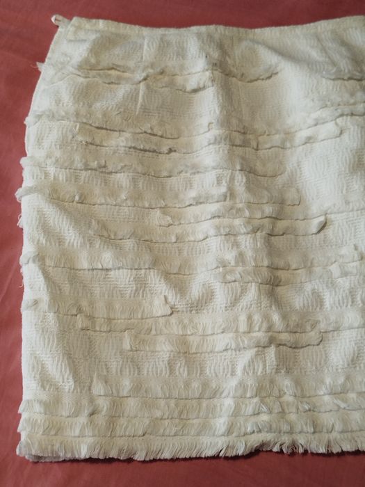 Biała spódnica mini boho z frędzelkami H&M 36 S