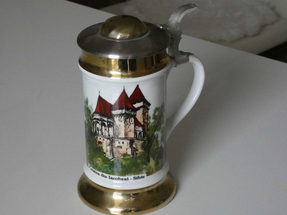 Oryginalny  Kufel do piwa  DB  Fine Porcelana Rumunia