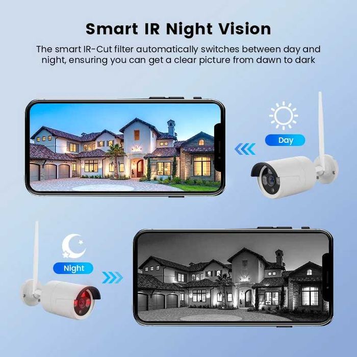 CCTV TUYA Sistema Vídeo Vigilância NVR + 4 Câmaras HD WiFi (NOVO)