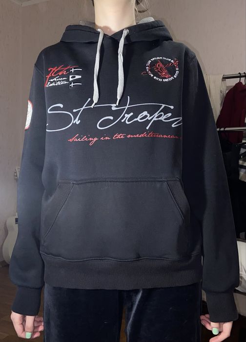 Худі чорне з написами й значками s