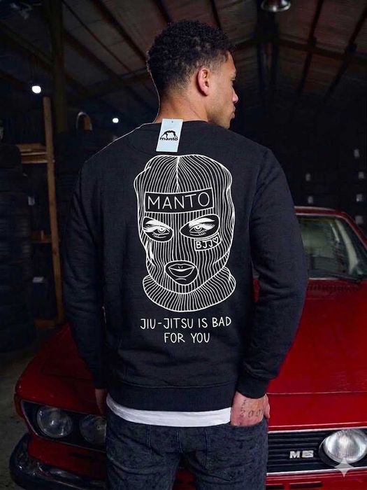 Черный Свитшот MANTO Society // Толстовка МАНТО Социенти // XS S M L XL