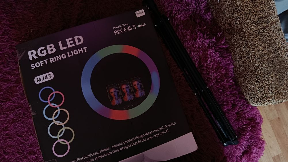 Кільцева лампа RGB LED Soft Ring Light 45 см MJ18 YU227