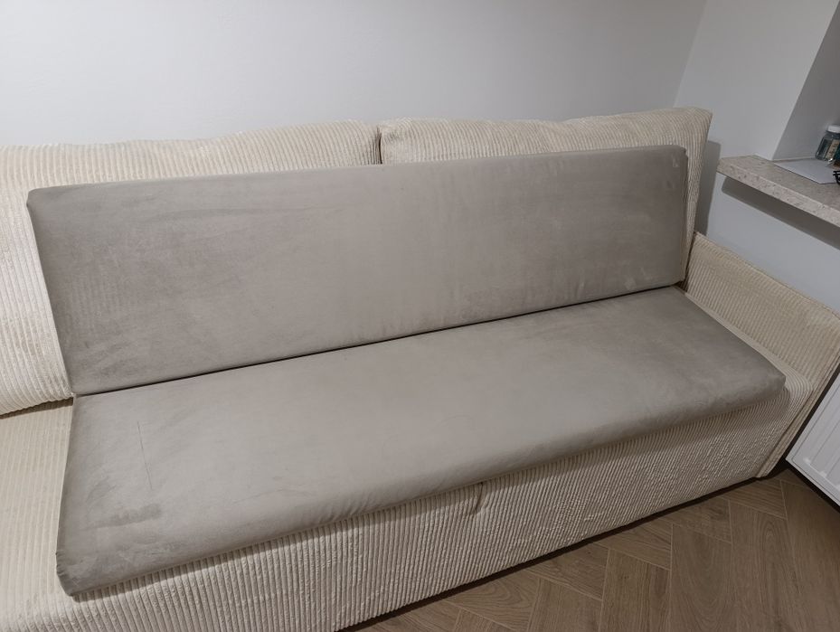 Siedzisko tapicerowane kawowe taupe welur  154x43 cm