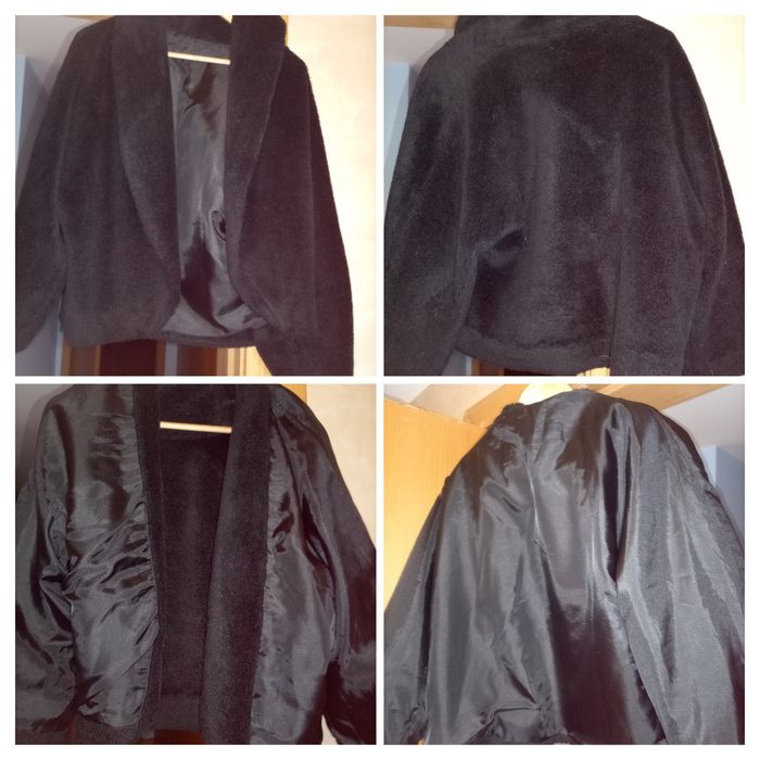 Casaco pele natural/ pelo sintético