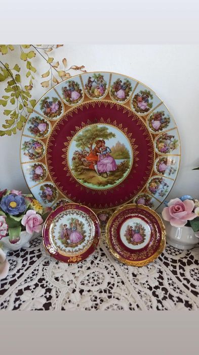 Фарфор Limoges Лимож тарелки графин блюдо новогодняя посуда