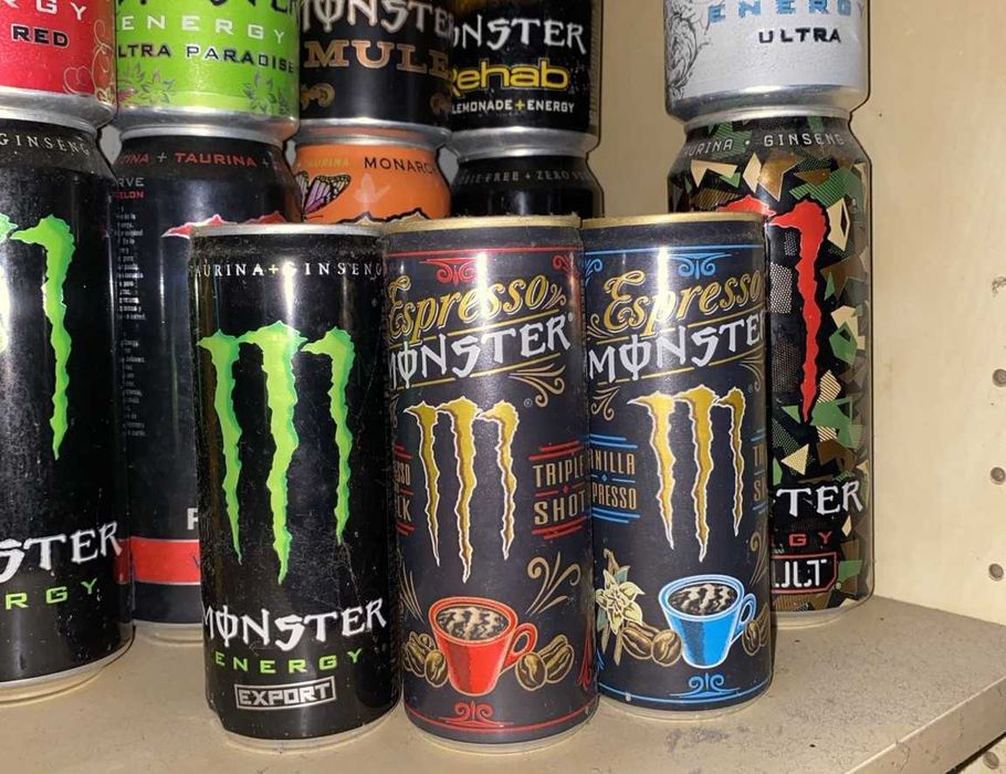 Coleção 24 Latas Monster Energy | LH44 • VR46 • Assault • Mule