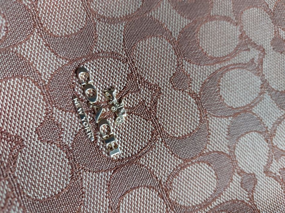 Torebka Coach New York brązowa beżowa z logo