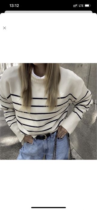 Світр кофта светр zara в смужку s