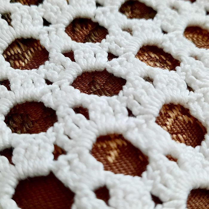 Conjunto de três guardanapos em crochet