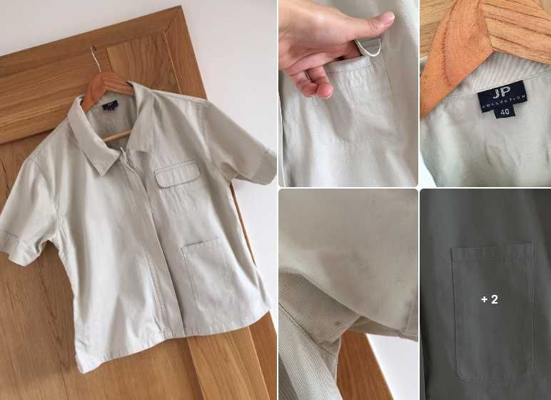 Koszula bawełna Safari krótki rękaw M/L