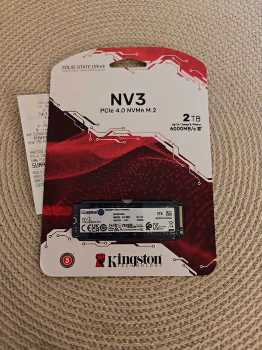 Dysk SSD NVMe M.2 2TB Kingston NV3 PCIe 4.0 Nowy, paragon