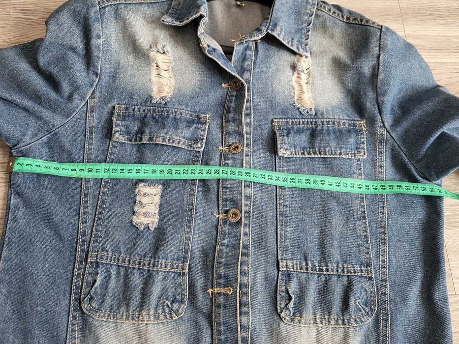 Весняна джинсова жіноча куртка 3хл