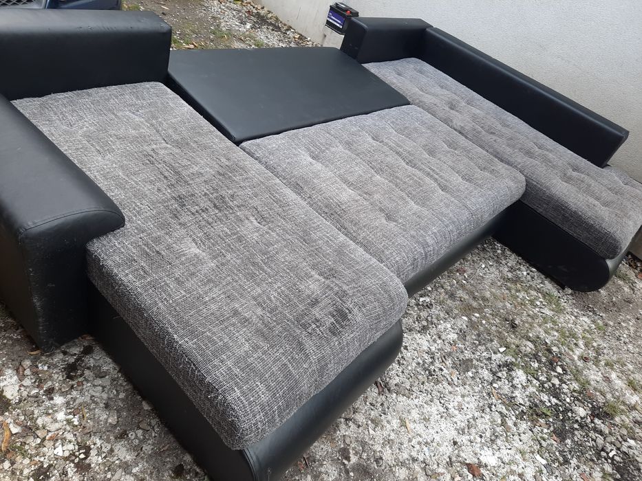 305x200 naroźnik rogówka tapczan łożko sofa rozkładana schowki 3częsci