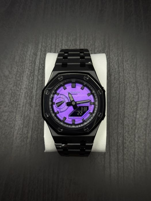 Casio G Shock 2100 purple Кастом Оригінал часы мужсие металевий custom