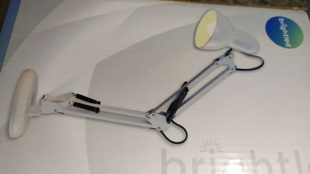 Candeeiro de Secretária/ Mesa Extensível - Branco - Novo