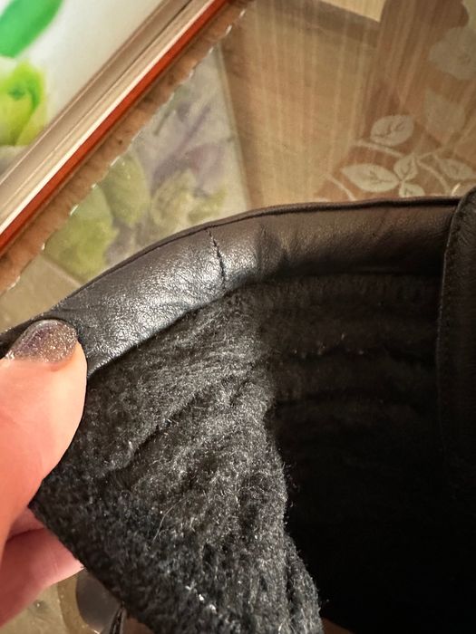 Зимові шкіряні черевики, 38 р.