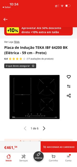 Placa de Induçao TEKA IBF 64200 BK - Nova