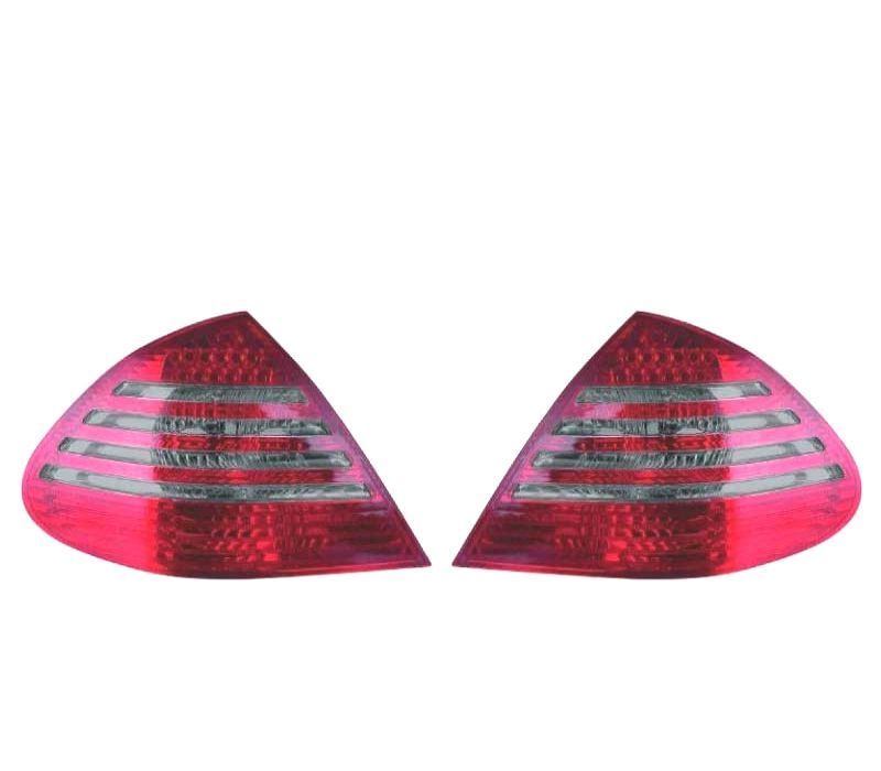FAROLINS TRASEIROS LED MERCEDES E W211 02-06 VERMELHO CINZA