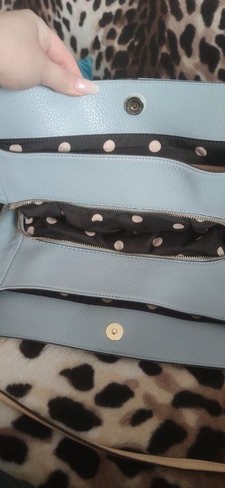 Pojemna torba torebka do ręki Anne Klein groszki