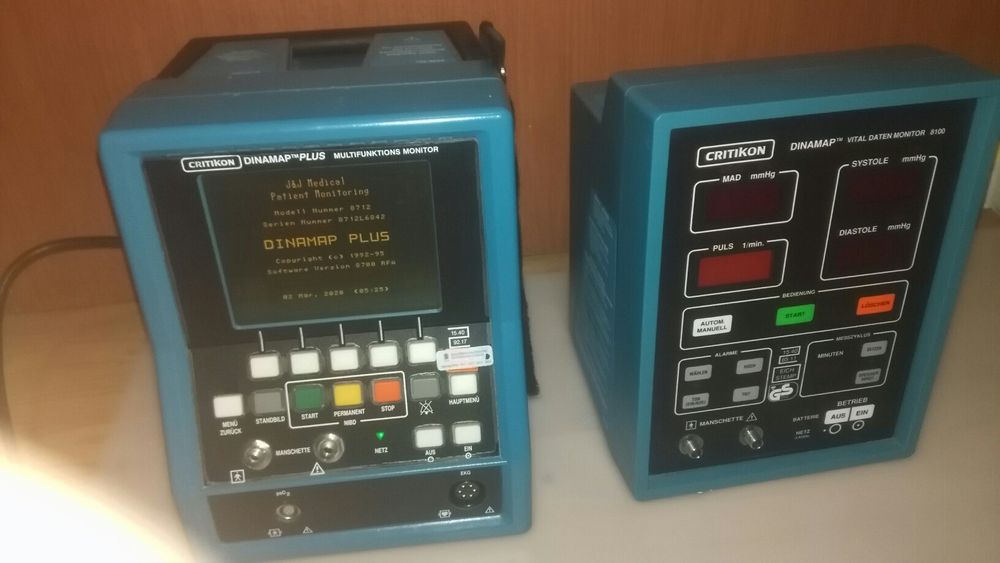 Kardiomonitor funkcji życiowych Dinamap plus i Dinamap 8100