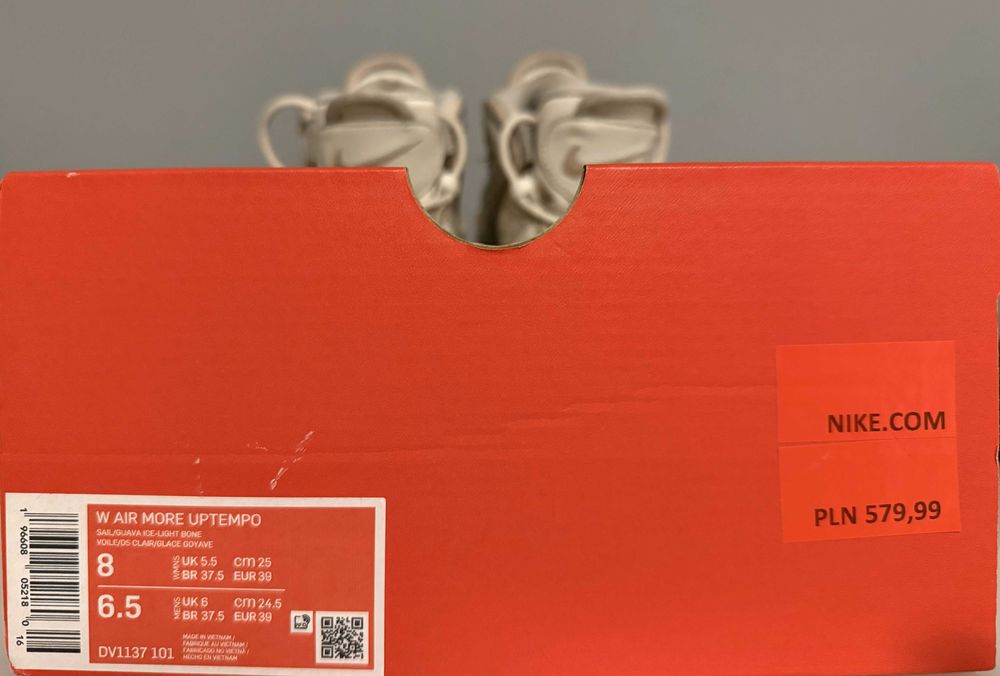 Buty sportowe NIKE W AIR MORE UPTEMPO 25cm EUR39