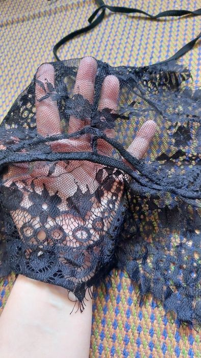 Комплект нижньої жіночої білизни. Еротичний мереживний комплект.