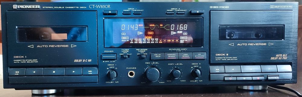 Pioneer CT-W850R stereo double cassette deck