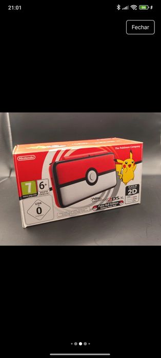 Nintendo 2DS XL Pokeball Limited Edition Nova na Caixa