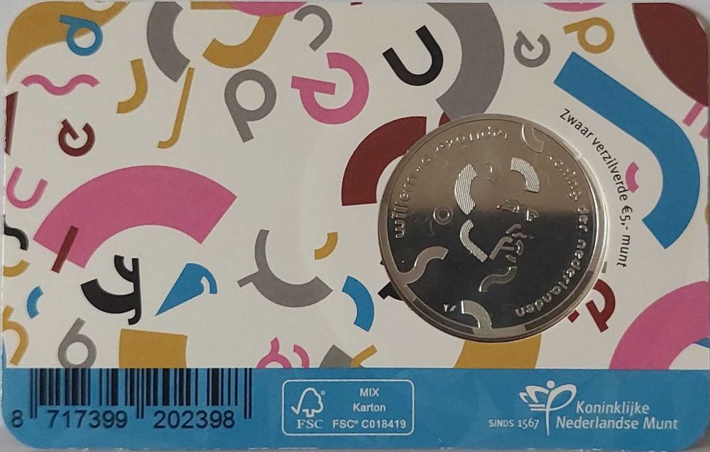 Moeda 5 € Prata - 50.º Aniv. - Integração da Homossexualidade