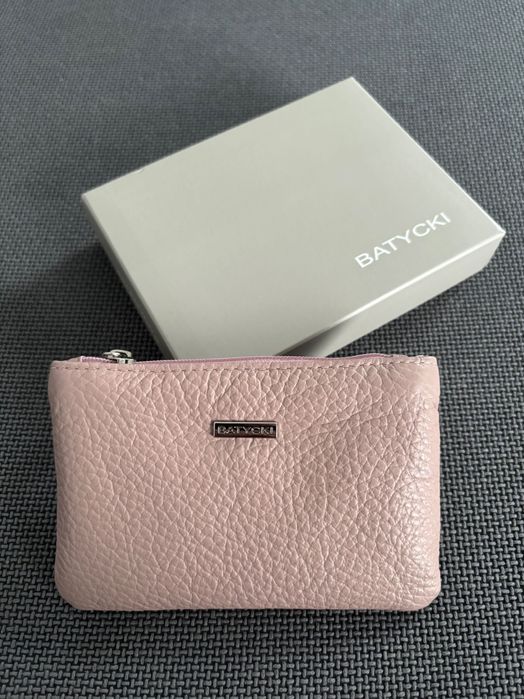 NOWA Batycki portmonetka skóra naturalna różowa