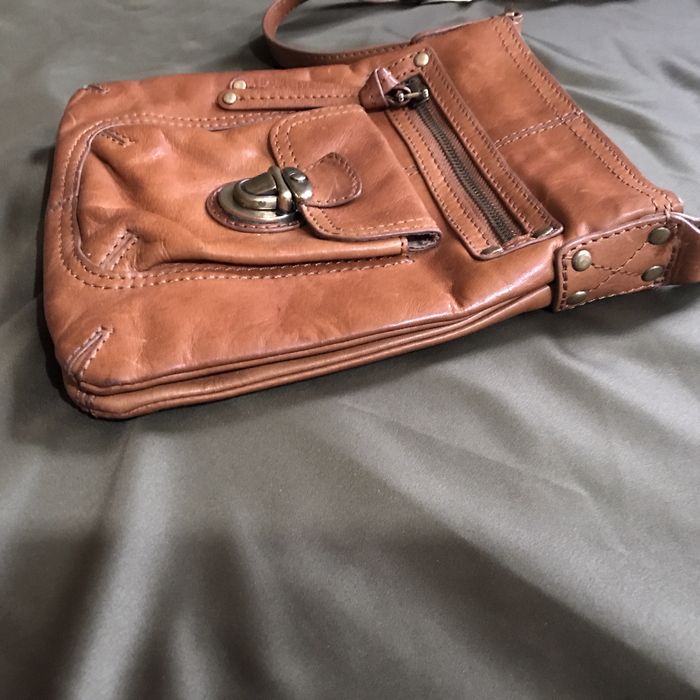 Подарок Мужчине. Фирменная кожаная сумка Oasis. 22/19 см