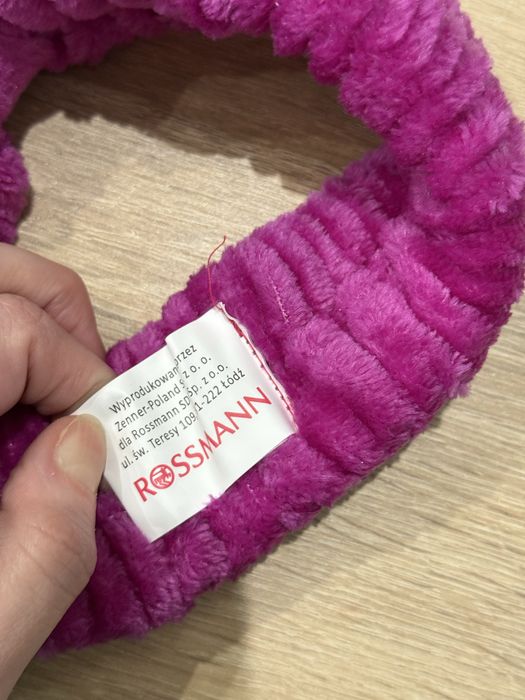 Opaska kosmetyczna Rossmann różowa do włosów na głowę