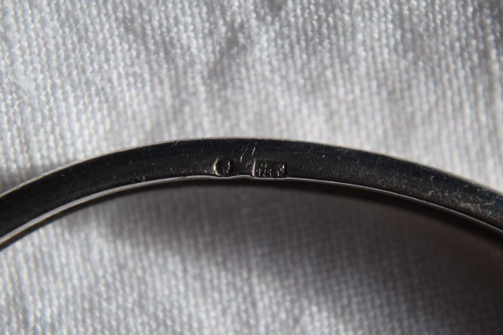 Bransoleta bangla otwierana srebro 925 z cyrkonią