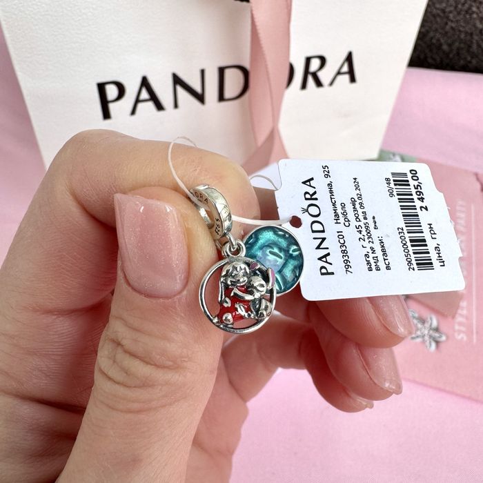 Шарм Пандора Ліло і Стіч намистина підвіска кліпса pandora оригінал