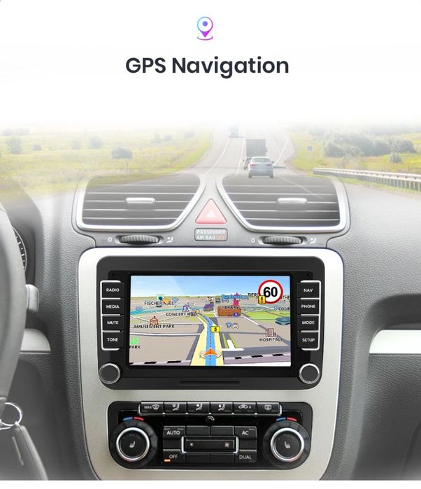Rádio 7" android Volkswagen Seat Skoda CARPLAY WIFI GPS 2/64GB Novo