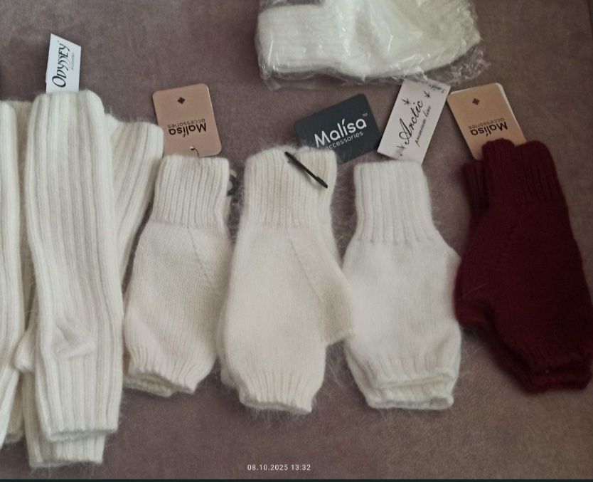 Мітенки рукавиці ангорові. Розпродаж залишків