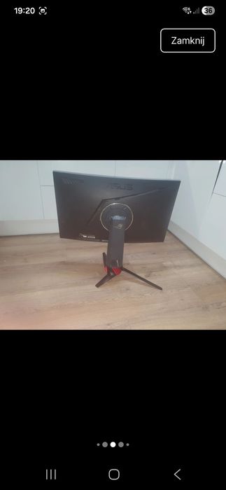 Monitor Asus rog 32 zakrzywiona matryca  uszkodzona